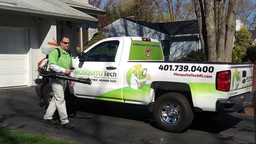 Mosquito Tech technician with truck